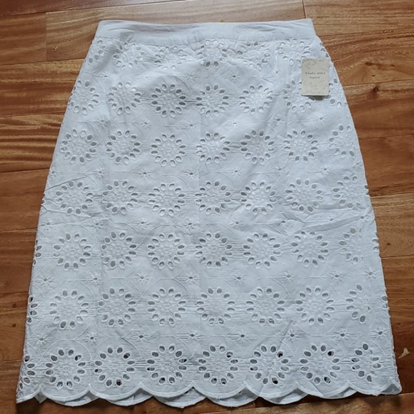Studio West Dresses & Skirts - Studio West  White Eyelet Skirt